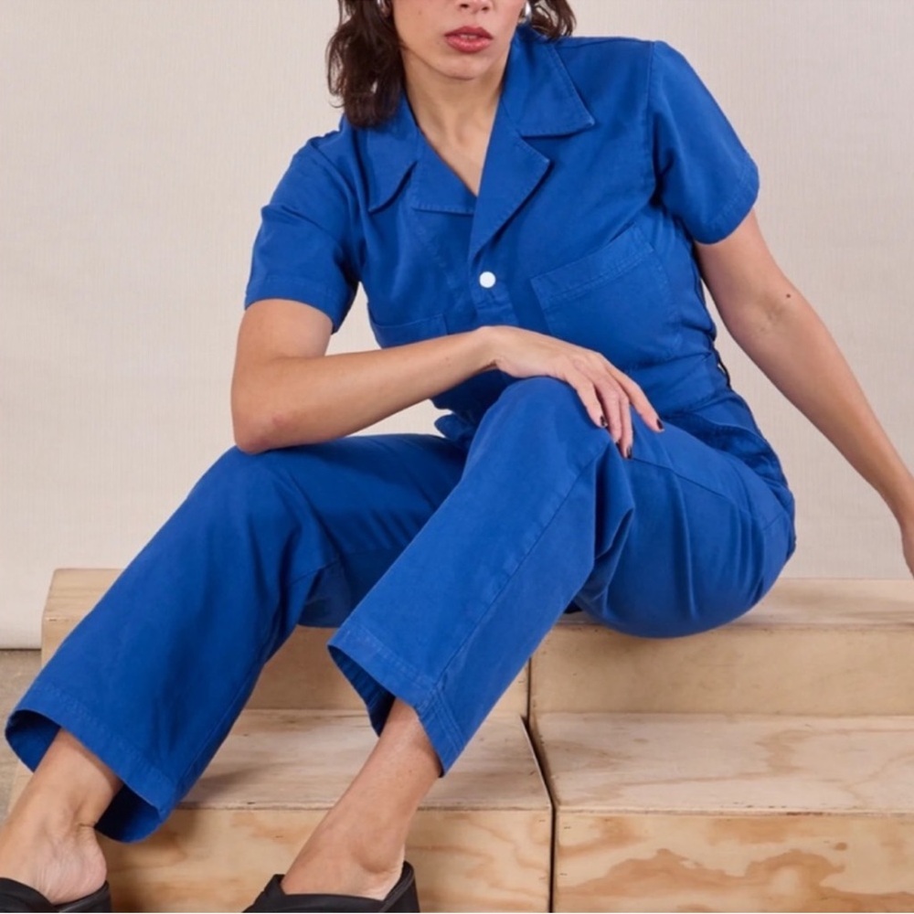 Big Bud Press Short Sleeve Jumpsuit in Royal Blue
